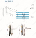 塑钢单点门锁组件